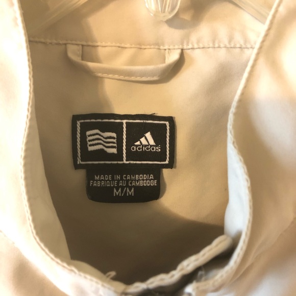 Adidas Khaki Climaproof Windbreaker in Size Medium - Picture 7 of 9